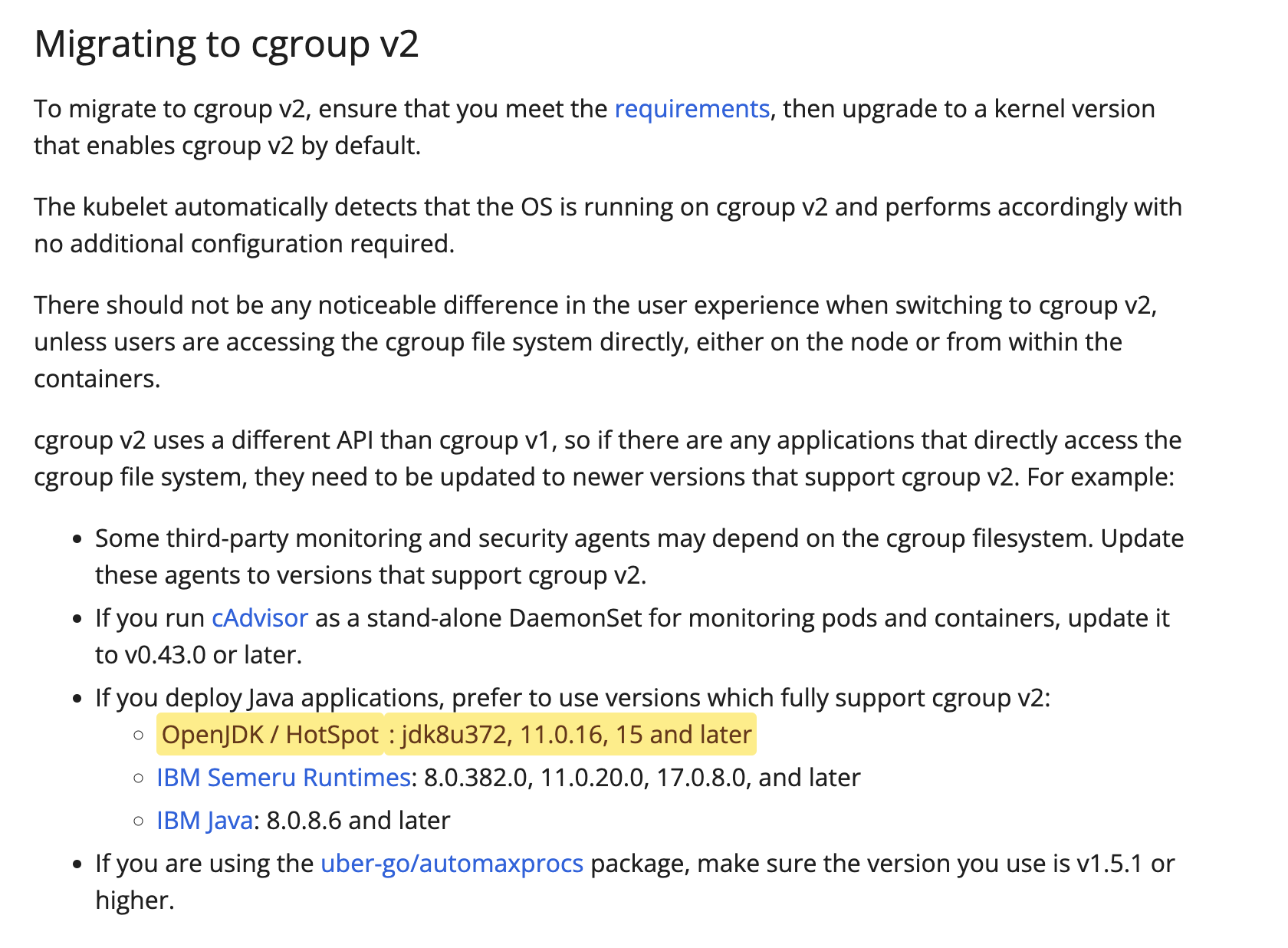 Migrating to cgroup v2