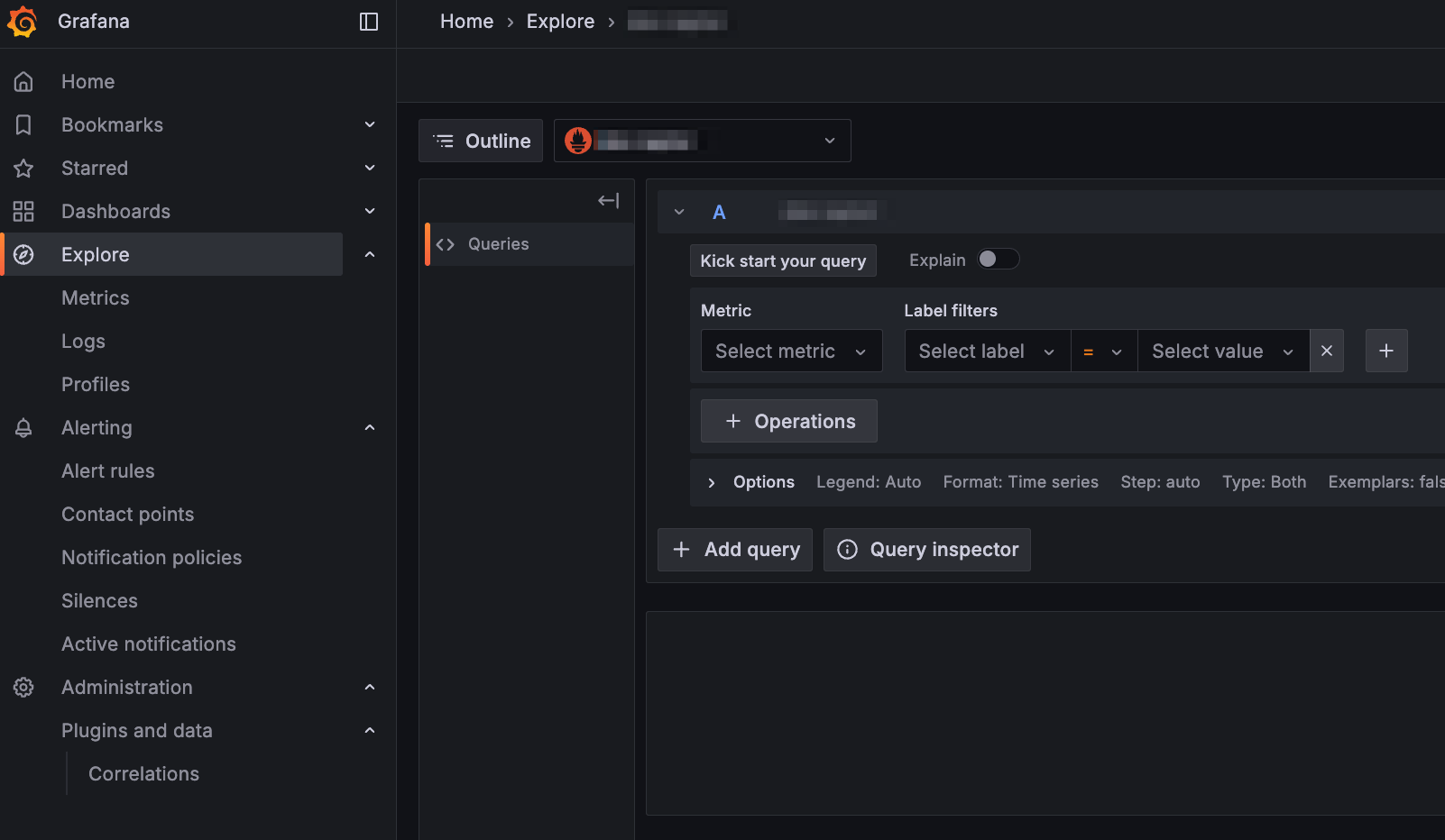 Grafana Viewer Explore